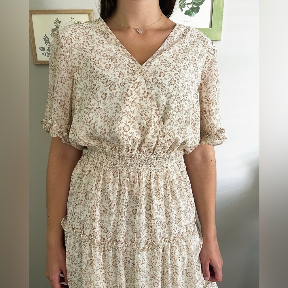 Floral midi dress size L